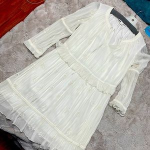 Diane Von Furstenberg (DVF) Georgette Embroidered Dress